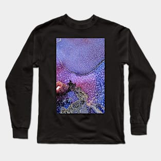 Purple and gold abstract art Long Sleeve T-Shirt